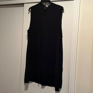 Eileen Fisher band collar silk tunic. Very simple and elegant.  Silk crepe.